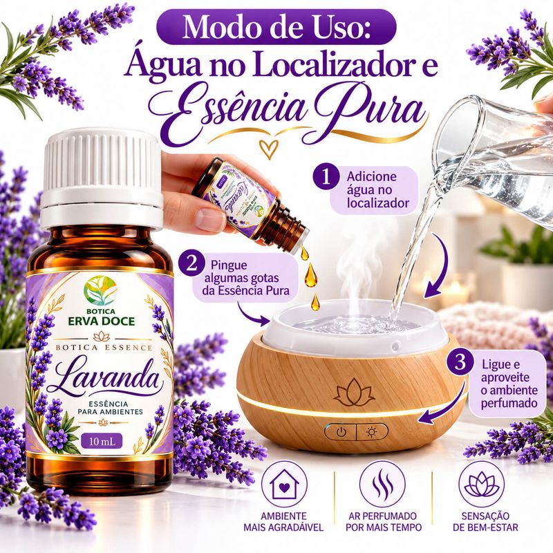 Essencia Pura Lavanda  Home e Spa – Aromatizante  10ml