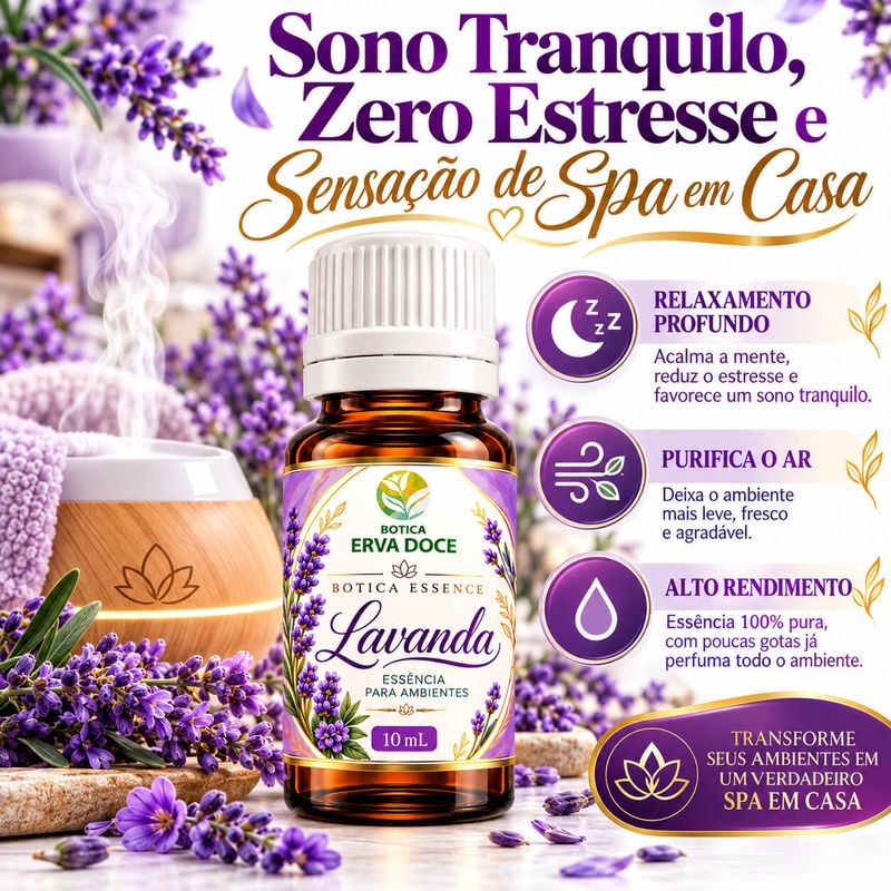 Essencia Pura Lavanda  Home e Spa – Aromatizante  10ml