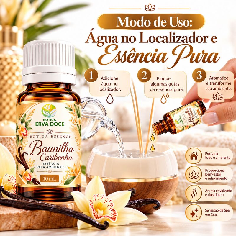 Essencia Pura Baunilha Caribenha  Home e Spa –   10ml