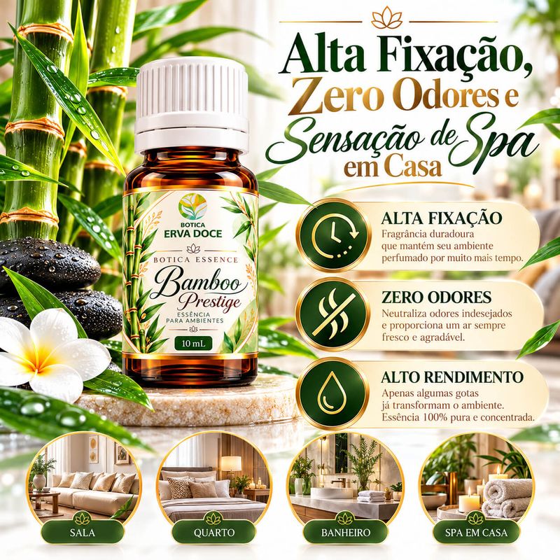 Essencia Pura Bamboo Prestige Home e Spa – Aromatizante  10ml