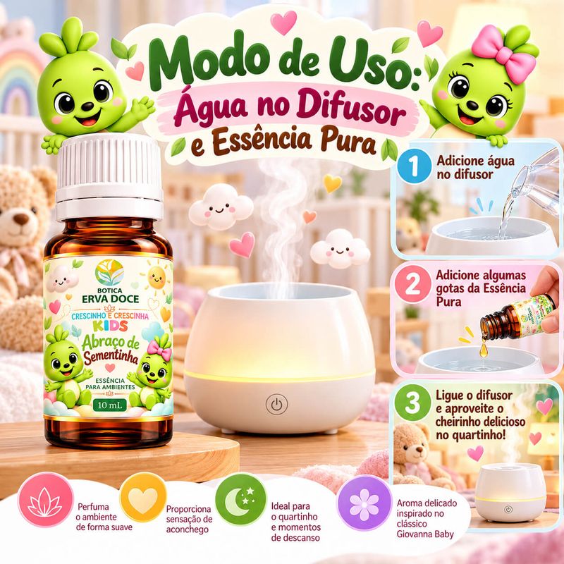 Essência Infantil Abraço de Sementinha Crescinho Kids 10ml