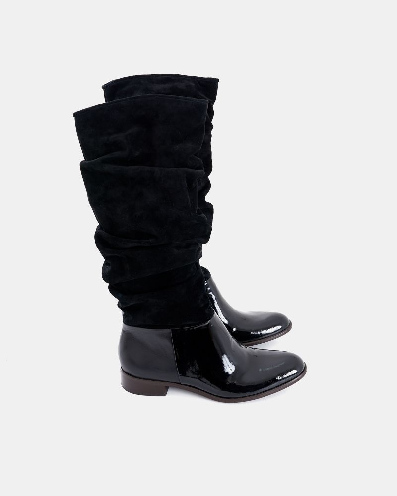 Bota Cano Alto Emily Preto