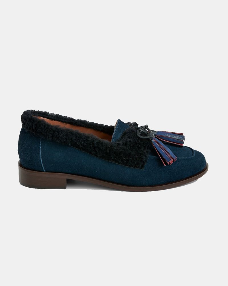 Mocassim Duda Marinho e Preto