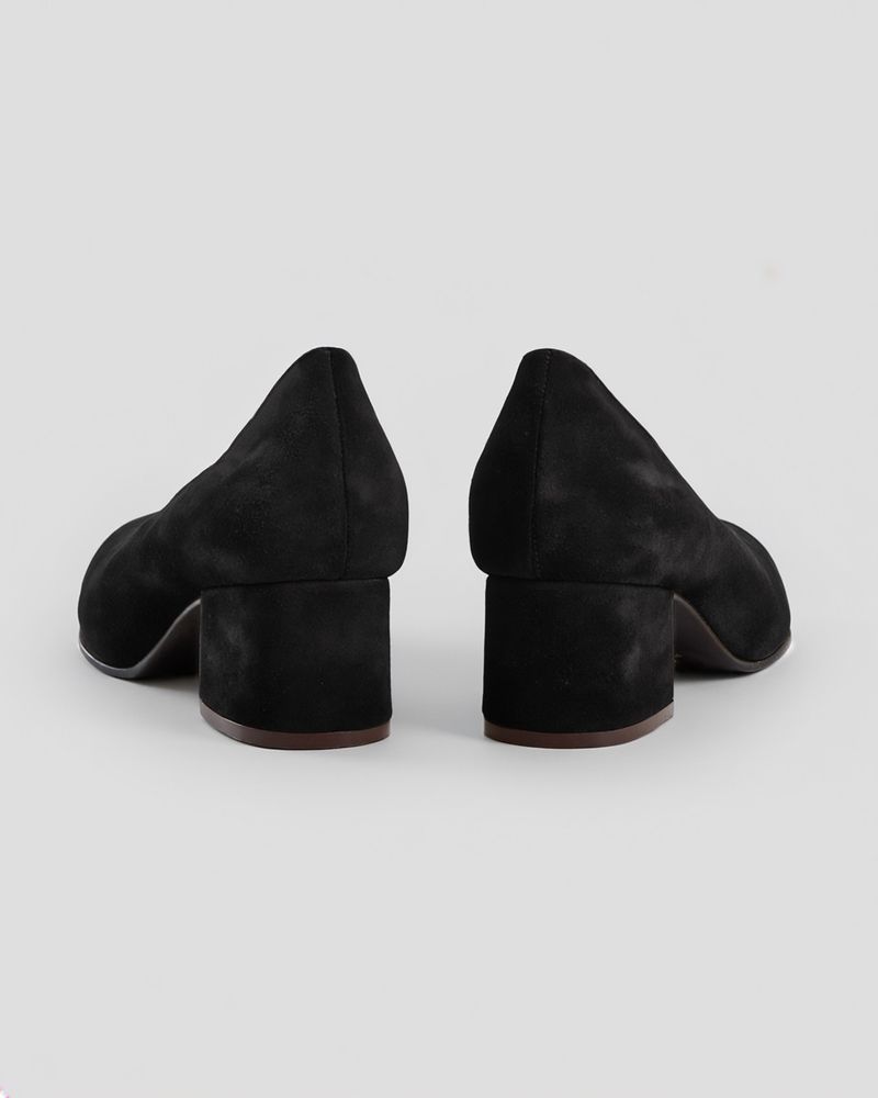 Scarpin Gabrielle Camurça  Preto