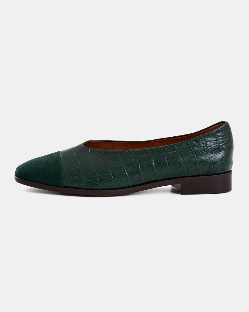 Sapatilha Greta Croco Verde