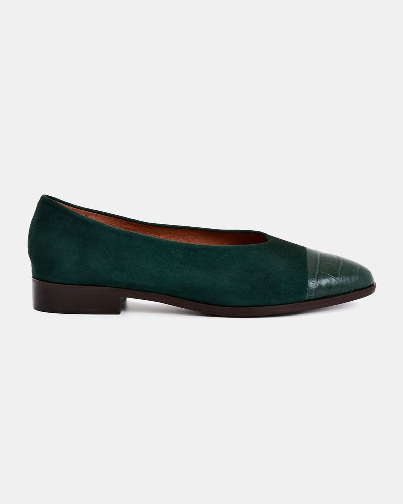 Sapatilha Greta Croco Verde