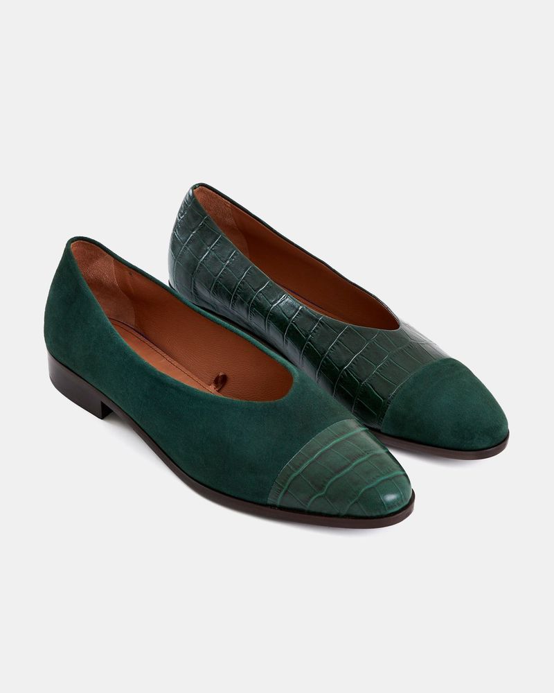 Sapatilha Greta Croco Verde
