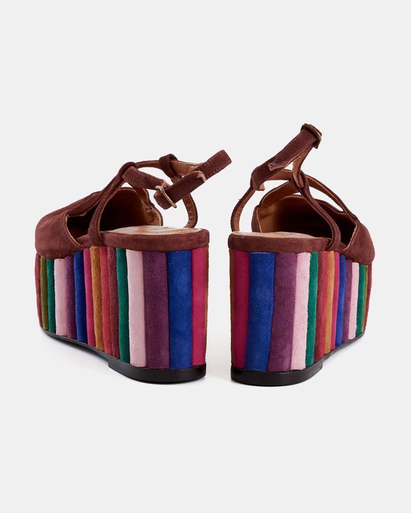 Sandália Salto Plataforma Caetana Multicolor