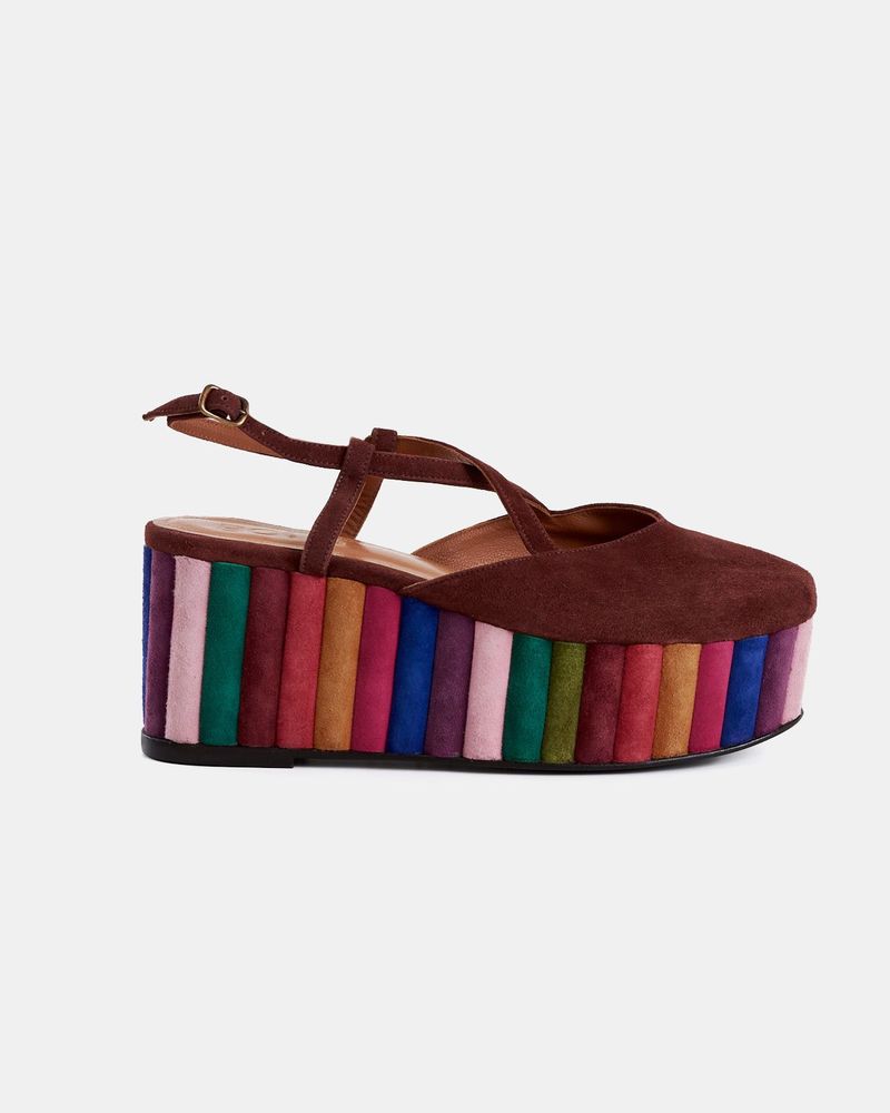 Sandália Salto Plataforma Caetana Multicolor