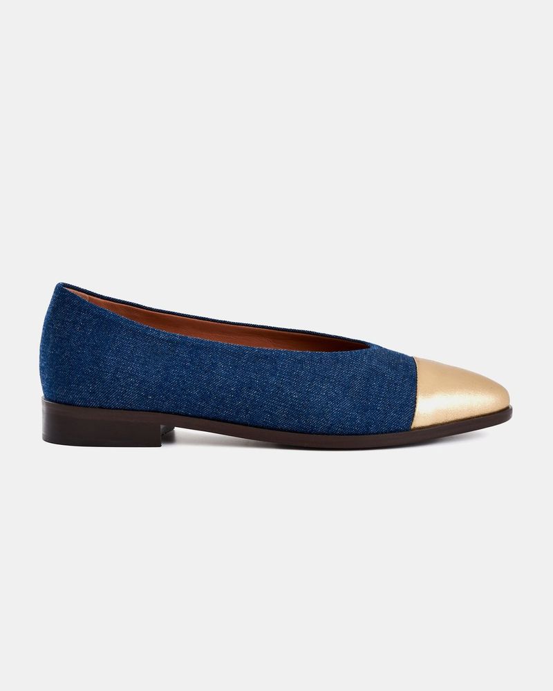 Sapatilha Gabi Jeans e Ouro