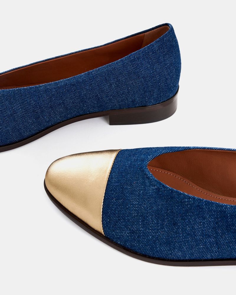Sapatilha Gabi Jeans e Ouro
