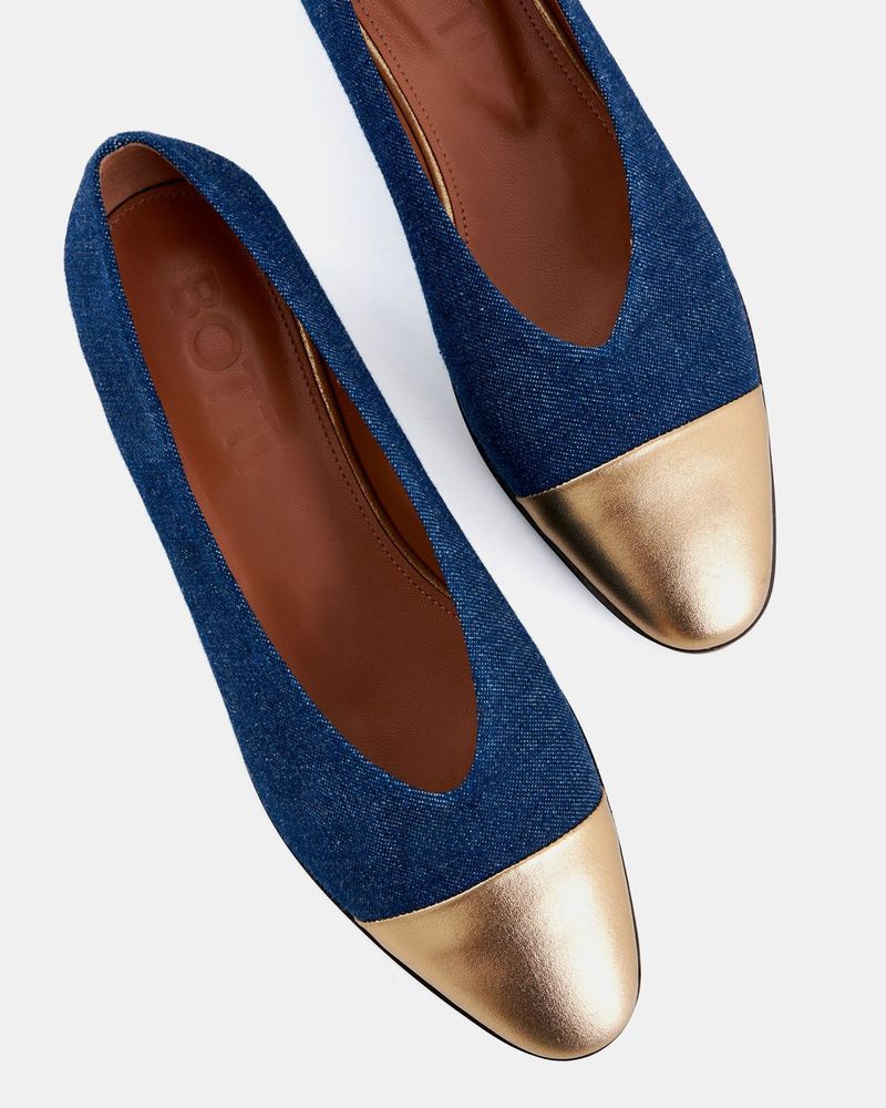 Sapatilha Gabi Jeans e Ouro