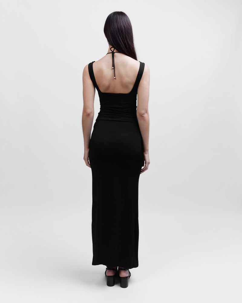 Solace skirt- Preto com metal prata