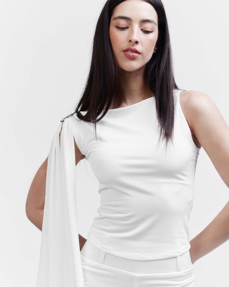 Floe top - Off White com metal prata