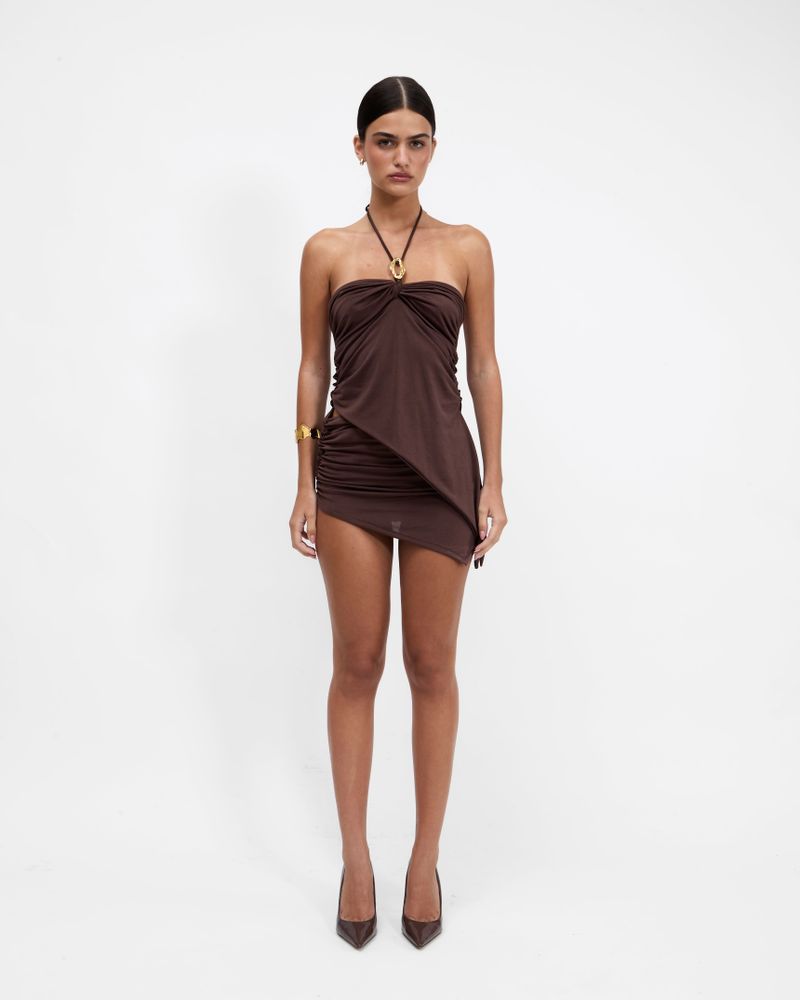 Top Pietra - Marrom com Dourado
