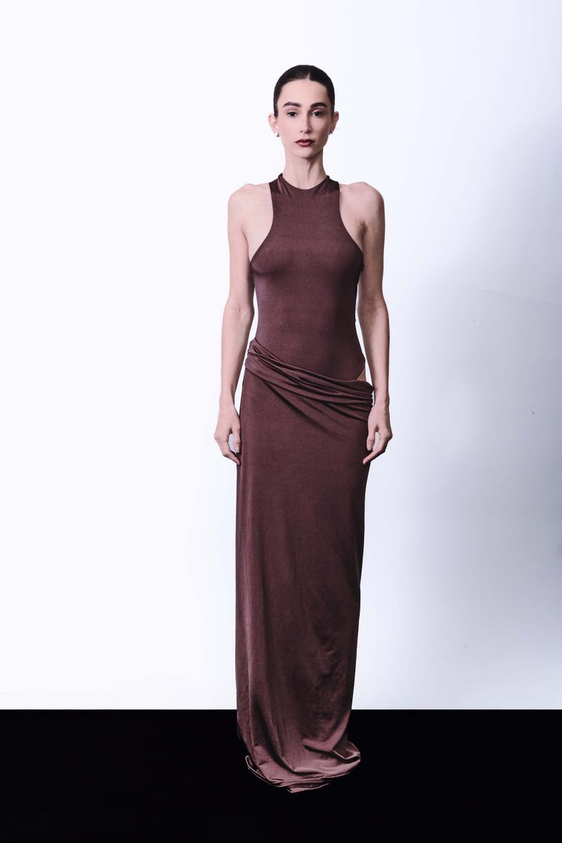 Ethereal Dress - Marrom