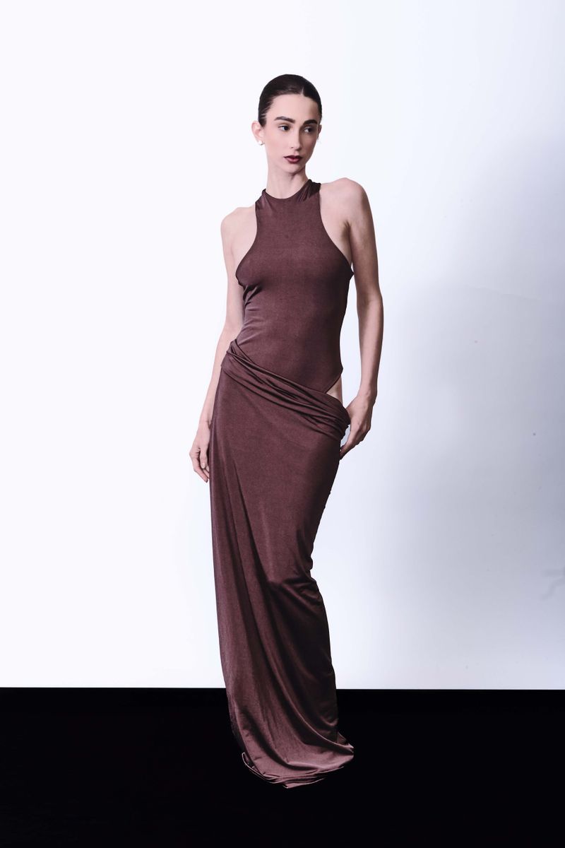 Ethereal Dress - Marrom