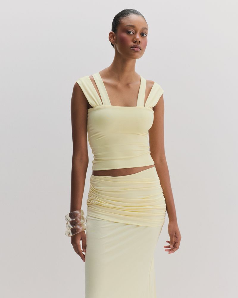 Peony Top - Amarelo Manteiga 