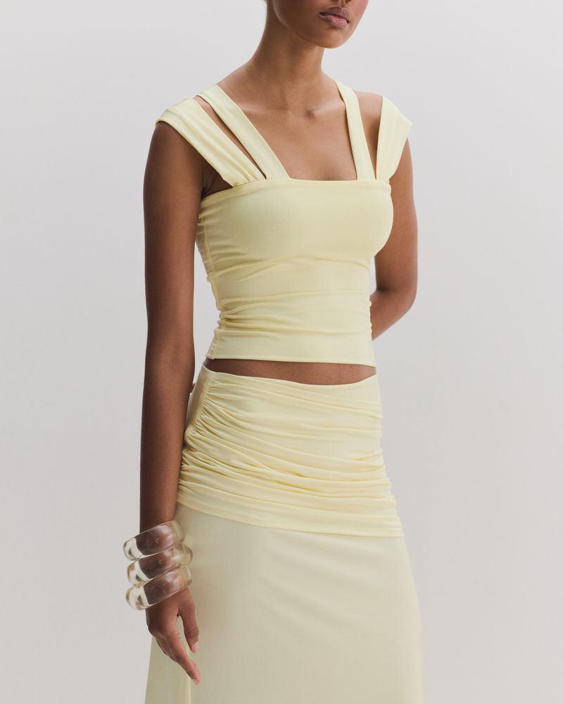 Peony Top - Amarelo Manteiga 