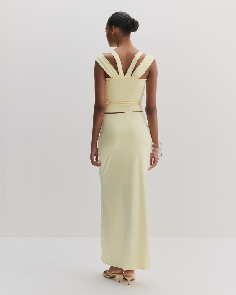 Gardênia Skirt - Amarelo Manteiga 