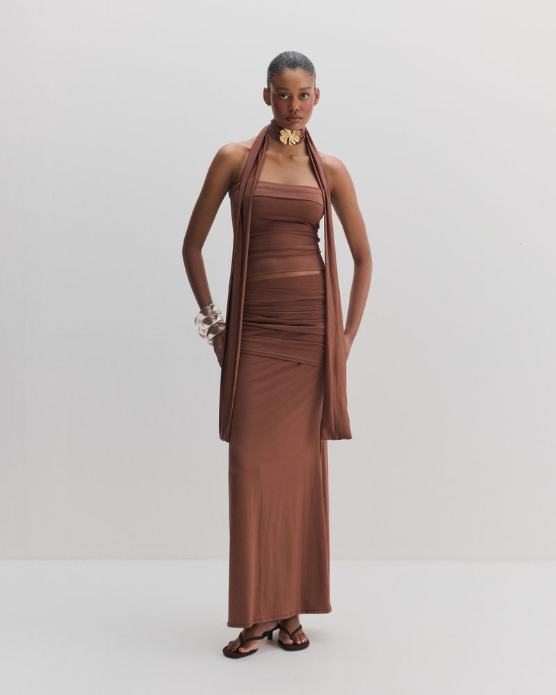 Gardênia Skirt - Marrom