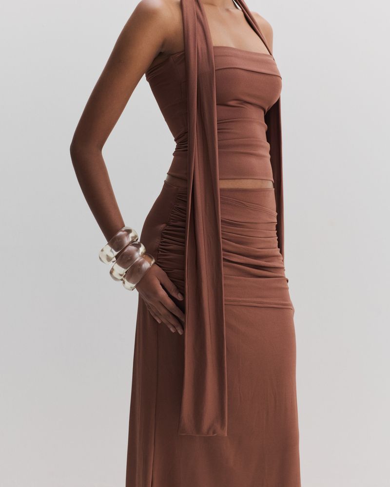 Gardênia Skirt - Marrom