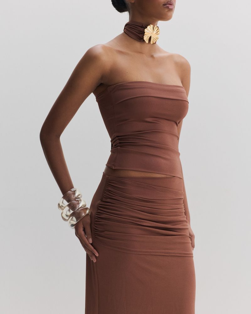 Gardênia Skirt - Marrom