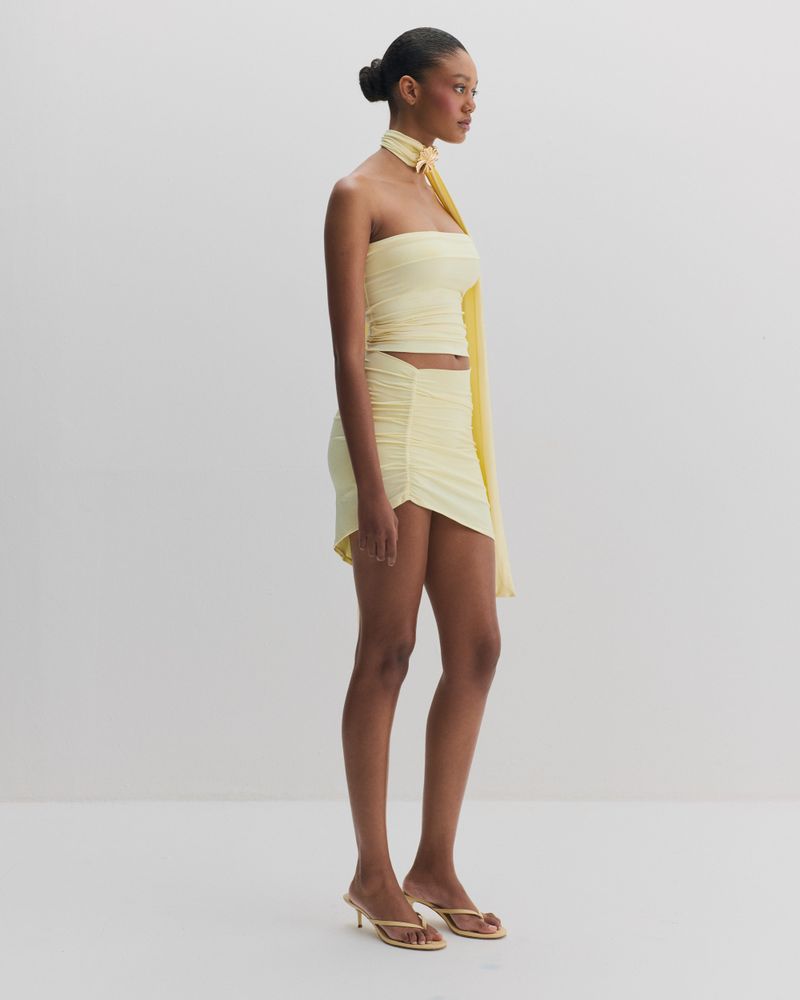 Petal Skirt - Amarelo manteiga 