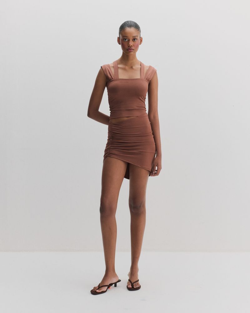 Petal Skirt- Marrom