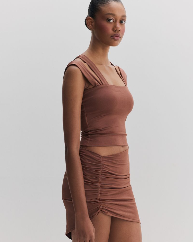 Petal Skirt- Marrom