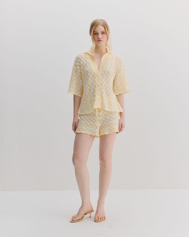 Honey Knit - Amarelo e Off white 