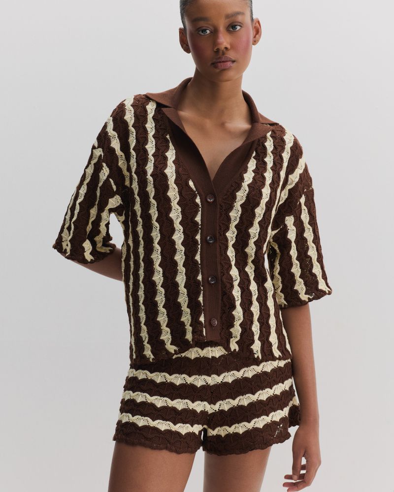 Honey Knit  - Amarelo e Marrom