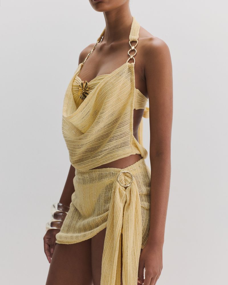 Lilia Skirt - Amarelo Manteiga 