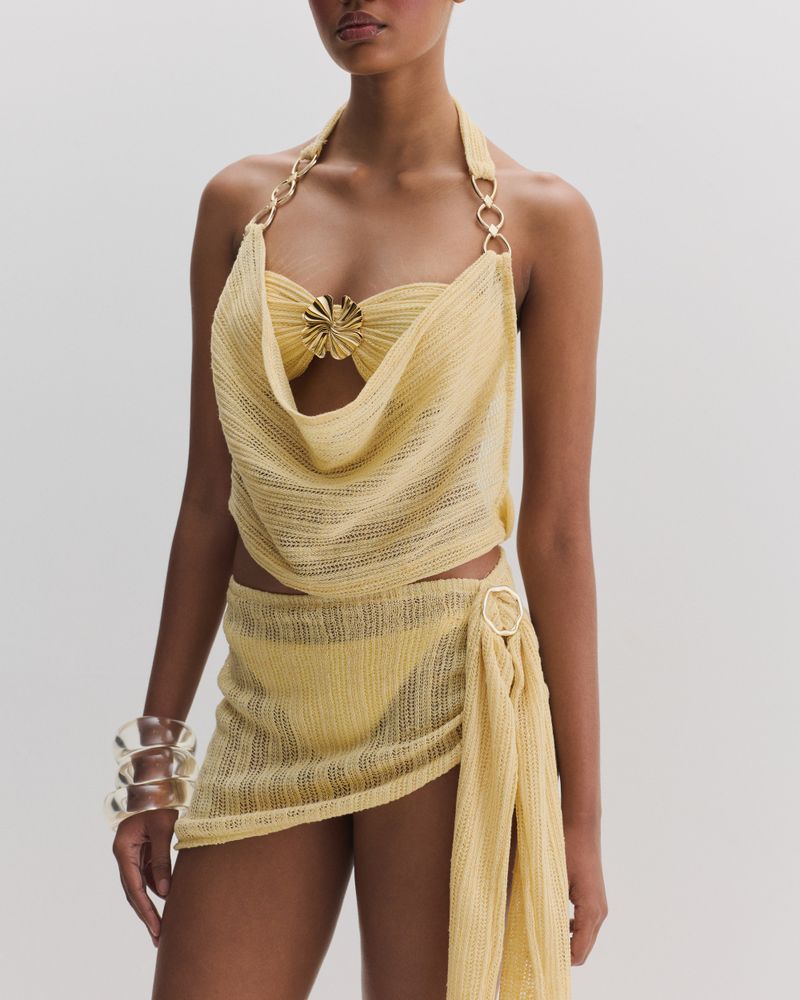 Lilia Skirt - Amarelo Manteiga 