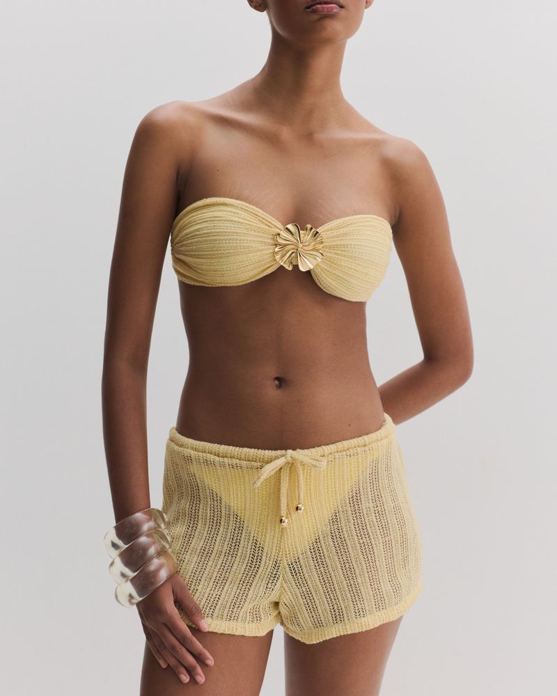 Zinnia micro shorts- Amarelo Manteiga 