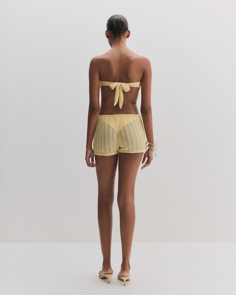 Zinnia micro shorts- Amarelo Manteiga 