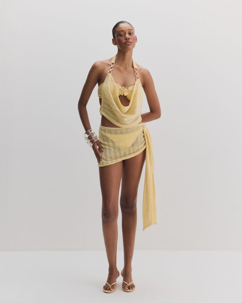 Jasmine Top - Amarelo manteiga 