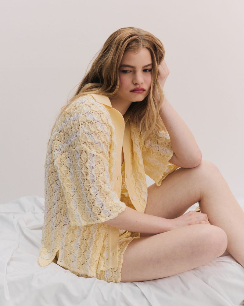 Honey Knit - Amarelo e Off white 