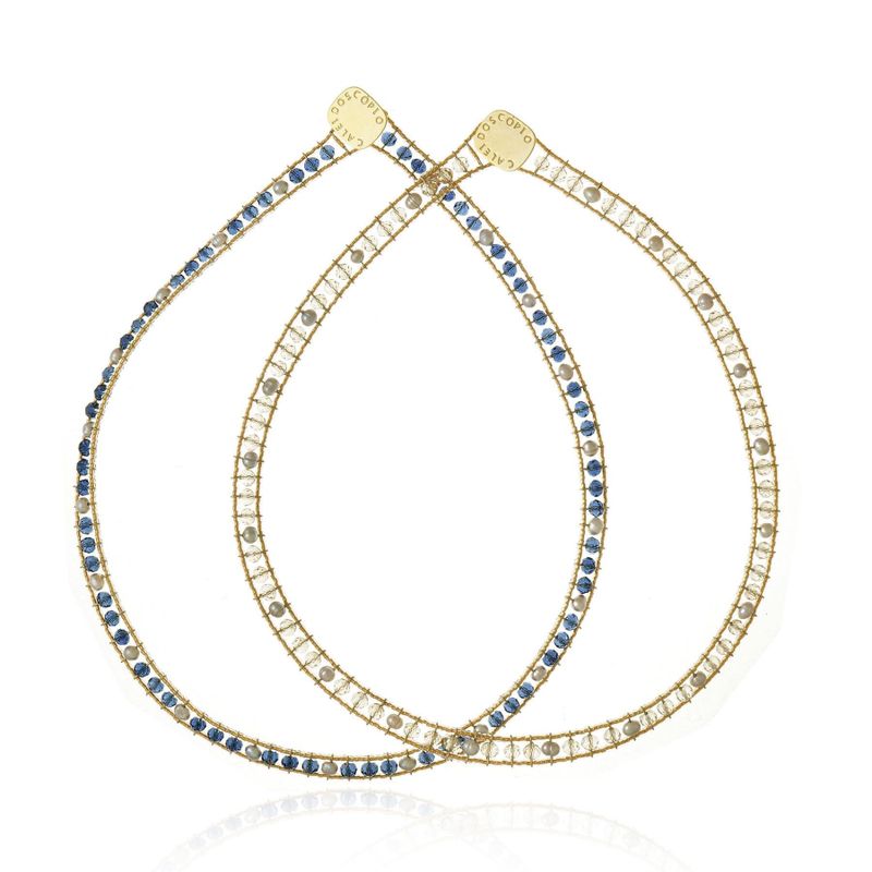 Colar Riviera Cristal Azul Montana (R$ 598,00)/Colar Riviera Cristal Greige(R$ 558,00)