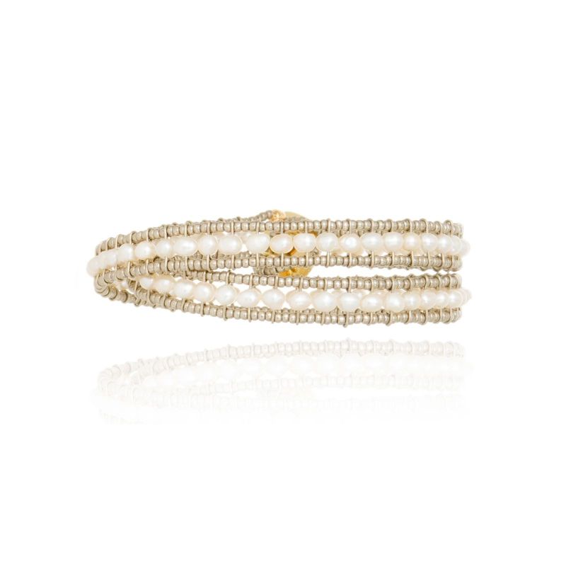 Pulseira duas voltas Pérola