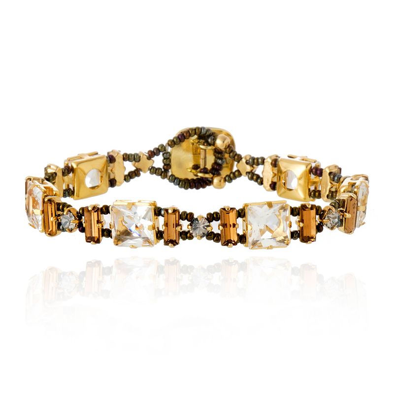 Pulseira Riviera Carre&Baguete Smoked