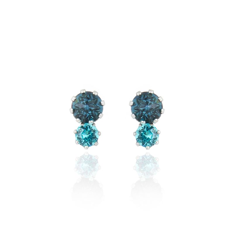 Brinco Anne  Denim Blue&Light Turquesa