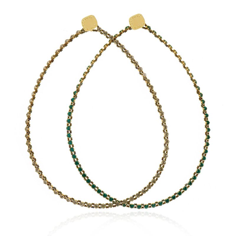 Colar Riviera Black Diamond (R$598)/ Colar Riviera Esmeralda (R$598)