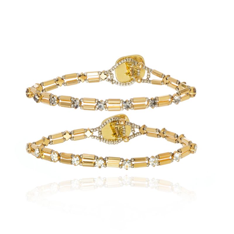 Pulseira Doçura Black Diamond (R$345) /  Pulseira Doçura Cristal (R$345)