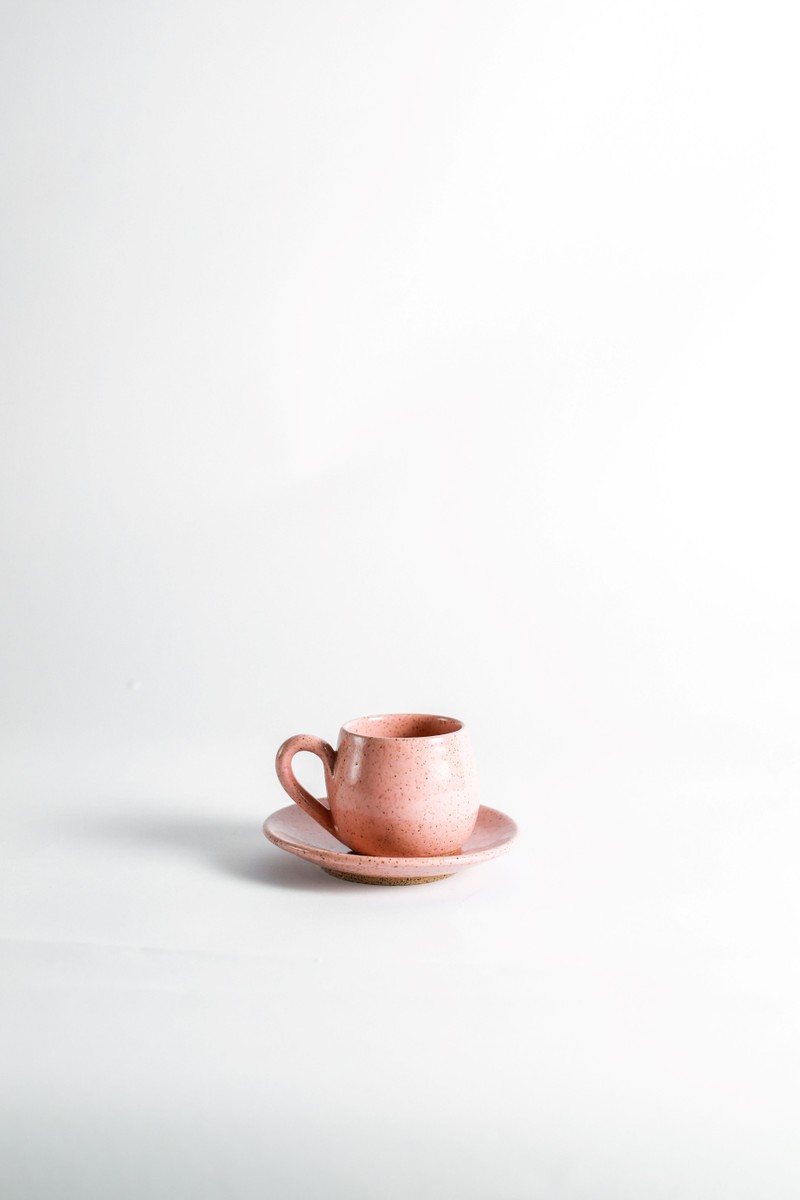 Xícara Round Café - Rosa Chá 