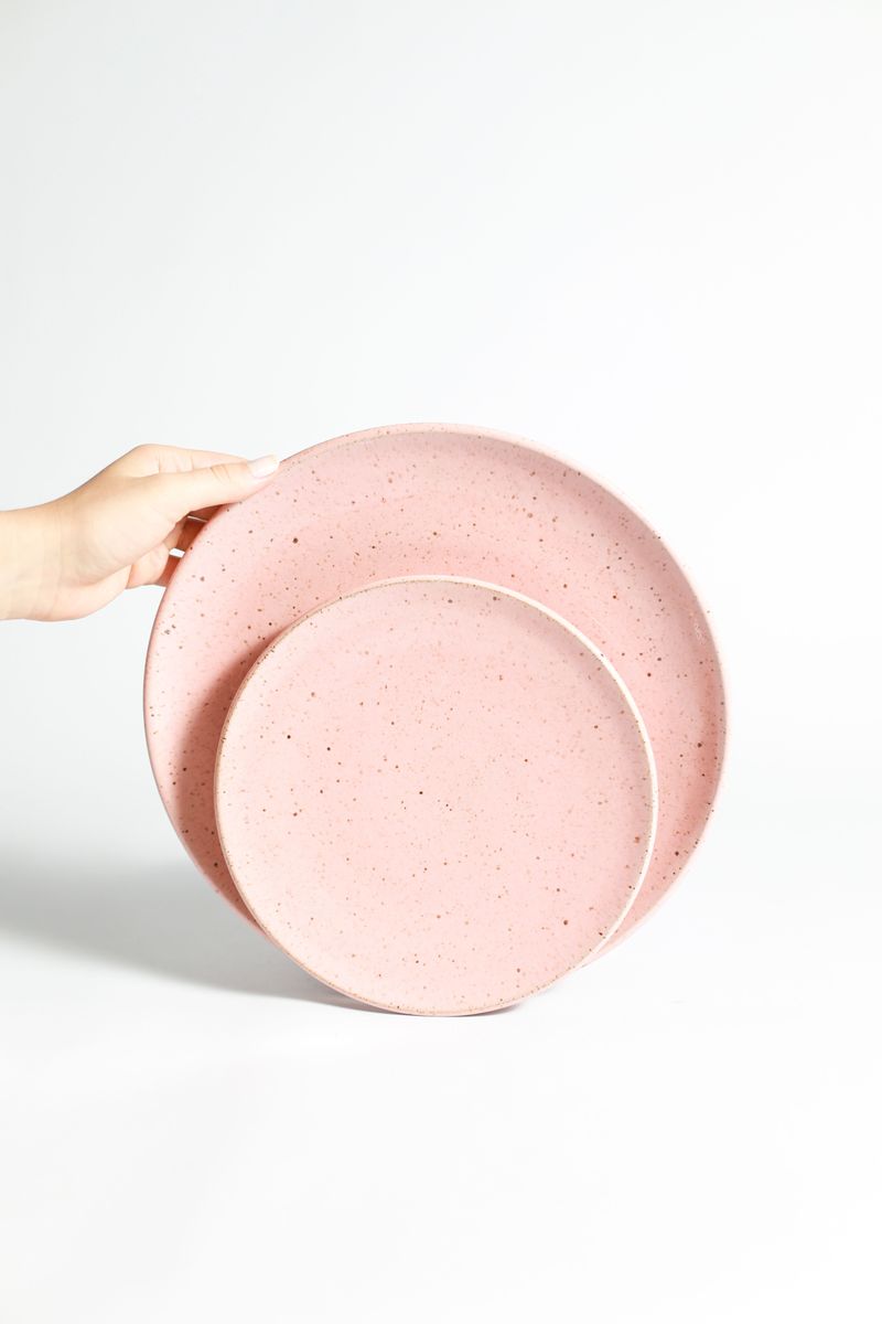 Prato Basic - Rosa Chá