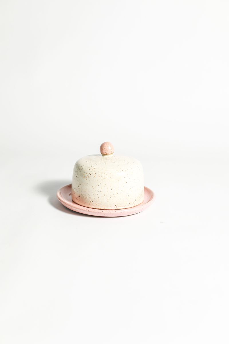 Mini Queijeira Dot - Rosa Chá