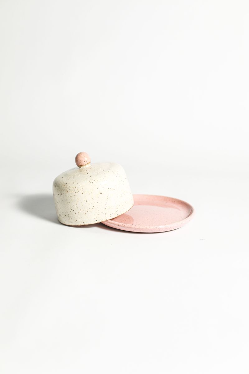 Mini Queijeira Dot - Rosa Chá