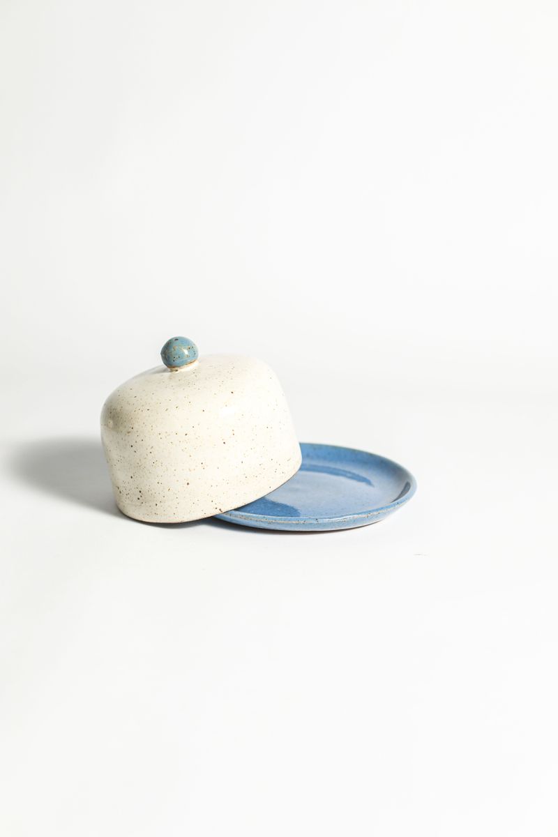 Mini Queijeira Dot - Azul Céu