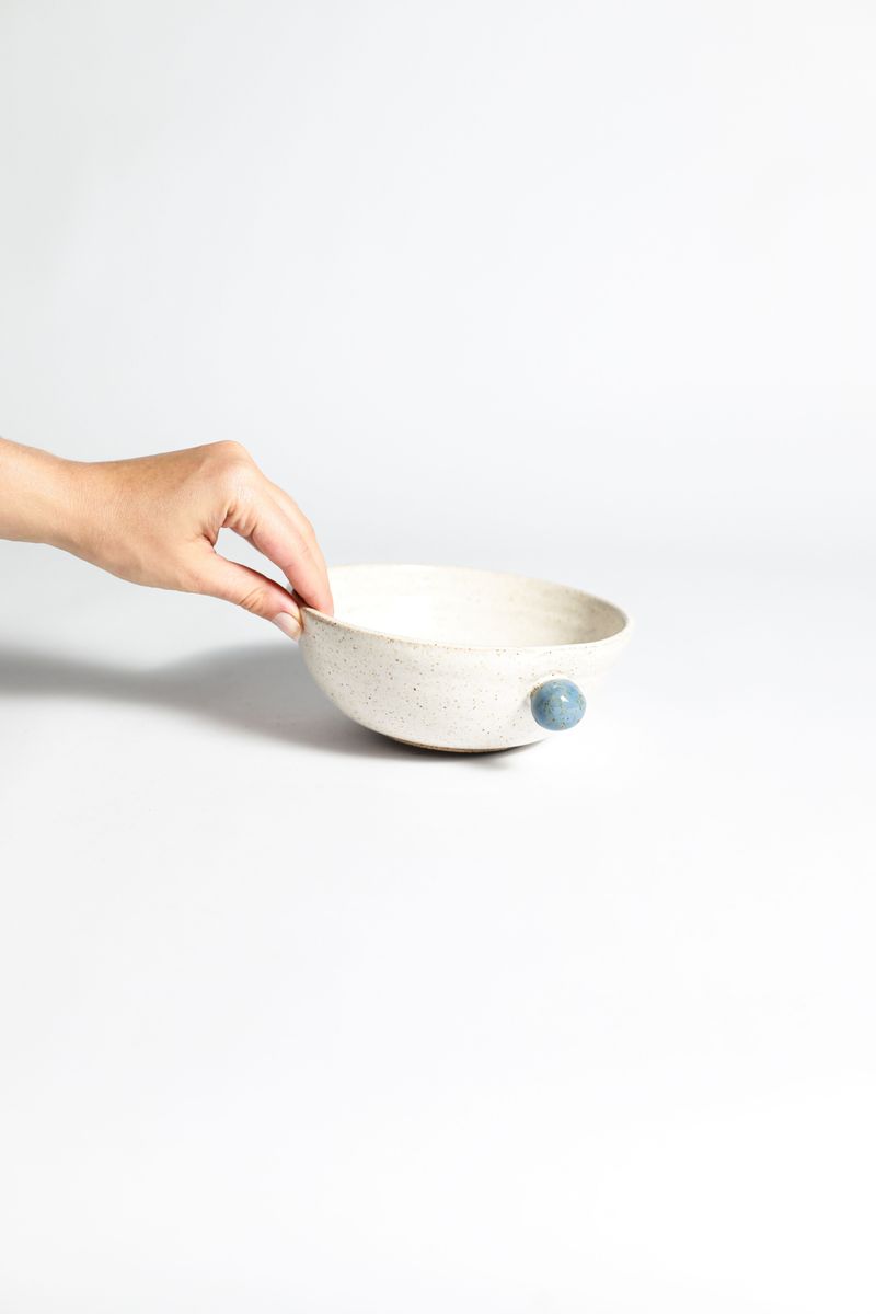 Bowl Dot - Branco com Detalhe colorido